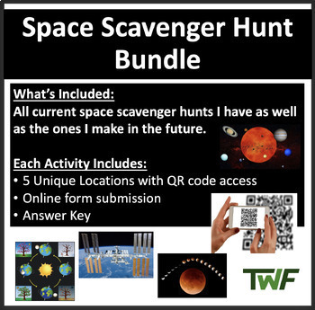 Preview of Space Scavenger Hunt Bundle - Digital Science Activities