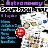 Astronomy Digital Escape Room Science: Moon Phases, Solar 