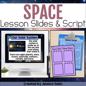 Preview of Space PowerPoint Slides & Note Taking Graphic Organizers, Outer Space Worksheets