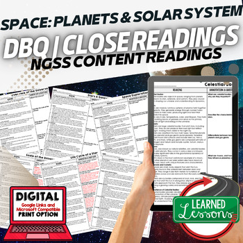 Preview of Space, Planets, Solar System Science Reading Comprehension Passages & Questions
