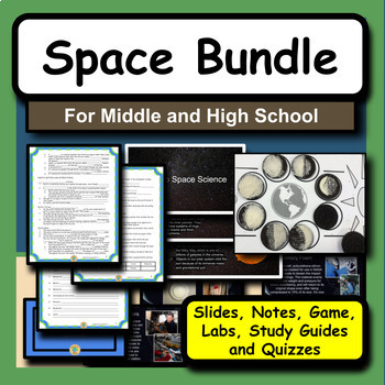 Preview of Space Science and the Solar System Slides and Activity Bundle for Science Class