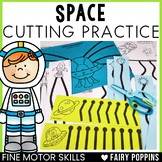 Space Scissor Skills Cutting Practice Worksheets