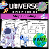 Space Skip Counting   Number sequencing and count by 2's-5's
