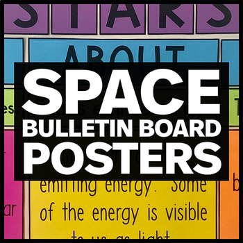 5th Grade Space Solar System Bulletin Board Poster Word Wall Classroom Decor