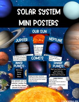 Preview of Space - Solar System Mini Posters - (Planets, Sun, Celestial Bodies)
