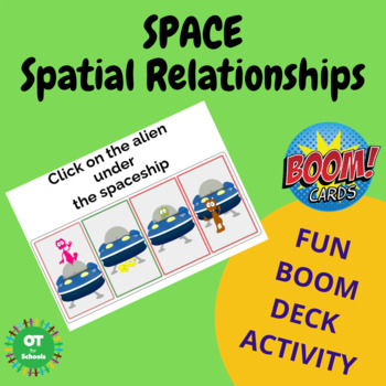 Preview of Space - Spatial Relationships - BOOM CARDS
