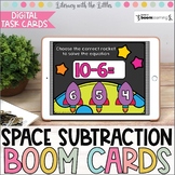 Space Subtraction BOOM Cards | Digital Task Cards | Distan