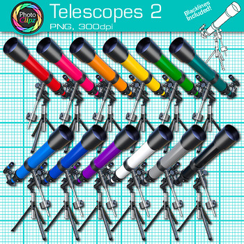 Preview of Space Telescope Clipart: 13 Science Astronomy Clip Art, Transparent PNG Comm Use