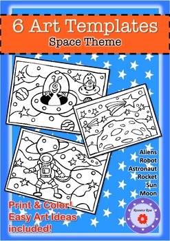 Preview of Art Activities/coloring sheets - Space Theme