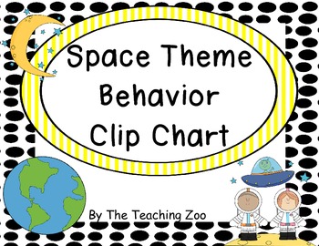 Preview of Space Theme Behavior Clip Chart