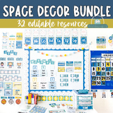 Space Theme Classroom Decor Bundle | Editable Classroom Tr
