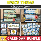 Space Theme Classroom Decor Calendar BUNDLE