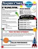 Space Theme Classroom Newletter