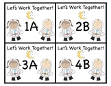 Space Theme Cooperative Learning Desk Tags
