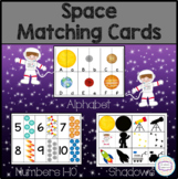 Space Matching Cards - Letters, Numbers & Shadows