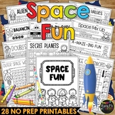 Space Theme No Prep Fun Worksheets Word Search Crossword P