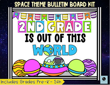 Preview of Space Theme Out of This World Bulletin Board and Door Kit