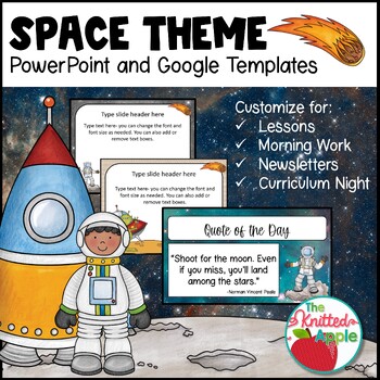 Preview of Space Theme PowerPoint and Google Templates