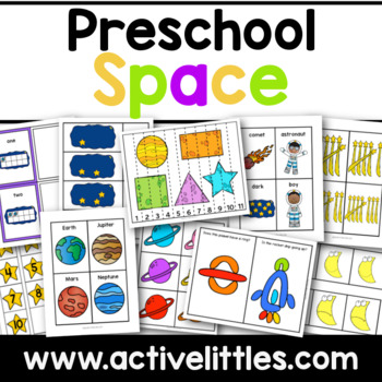 Preview of Space Theme Preschool Activities Printable