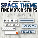 Space Theme Scissor Strips Cutting & Tracing for Preschool