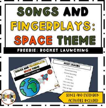Preview of Space Theme: Song and Fingerplay Mini-Activity Freebie