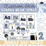 Space Theme Starry Blue Classroom Decor Bundle