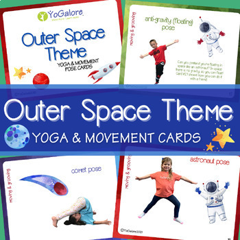 Preview of Outer Space Theme Yoga & Movement Cards