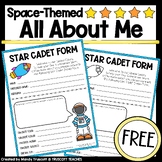 Space-Themed "All About Me" Student Information FREEBIE