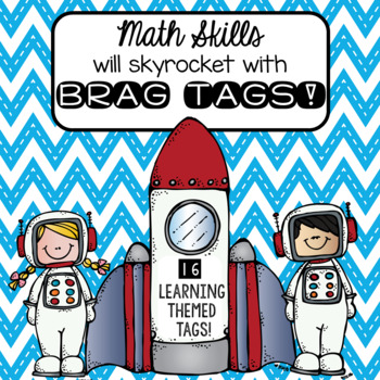 Preview of Space Themed Tags - Math