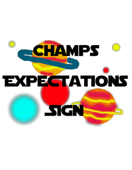 Preview of Space Themed CHAMPS Sign