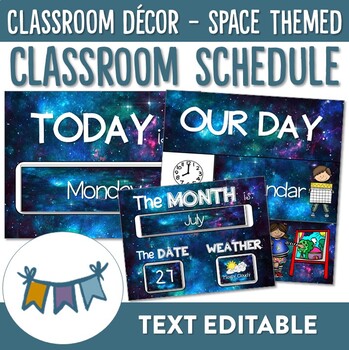 Preview of Space Themed Classroom Schedule