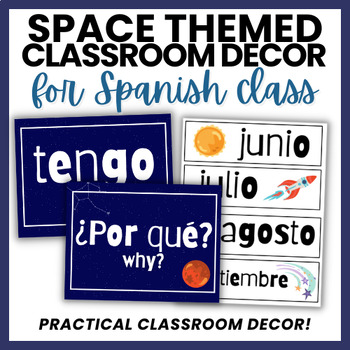 Space Themed Decorations for Spanish Class | Classroom Decor by ...