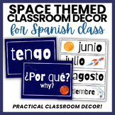 Space Themed Decorations for Spanish Class | Classroom Decor