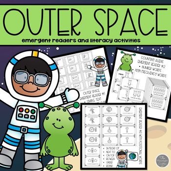 Preview of Space Themed Emergent Readers and Mini Literacy Set