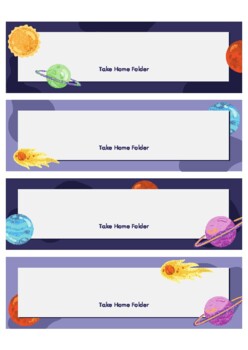 Space Themed Folder Labels by Tales of a 6th Grade ELA Teacher | TpT