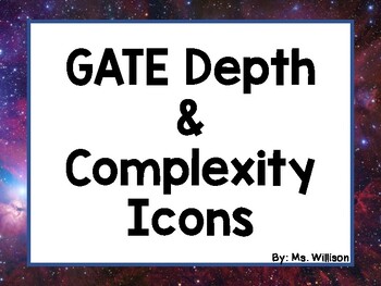 Preview of Space-Themed GATE Depth and Complexity Icons Posters
