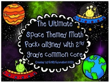 Preview of Space Themed Math Centers: Common Core Aligned Place Value,addition, subtraction