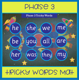 Space Themed Phase 3 Tricky Words Mat