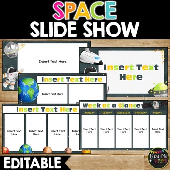 Preview of Space Themed SLIDE SHOW | Editable | Google Slides Presentation | Outer Space
