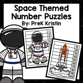 Preview of Space Themed Skip Counting Number Puzzles