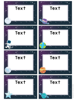 Space Themed Supply Labels - Space Classroom Decor by SC Classroom ...