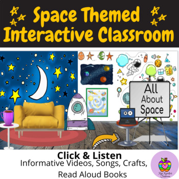 Preview of Space Themed Virtual Classroom-World Read Aloud Day- Stories & fun stuff