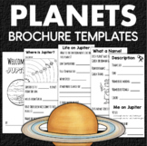 Planets of the Solar System Space Trifold Travel Brochure 