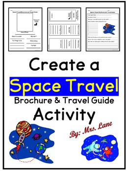 Preview of Create a Space Travel Brochure and Travel Guide Activity