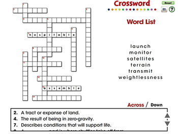 Space Travel Technology: Crossword MAC Gr 5 8 by CCP Interactive