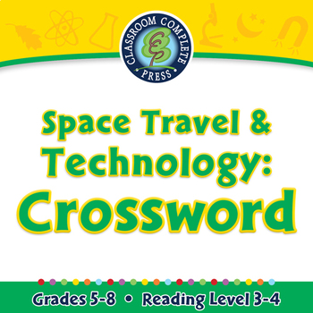 Preview of Space Travel & Technology: Crossword - NOTEBOOK Gr. 5-8