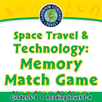 Preview of Space Travel & Technology: Memory Match Game - NOTEBOOK Gr. 5-8