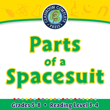 Preview of Space Travel & Technology: Parts of a Spacesuit - NOTEBOOK Gr. 5-8