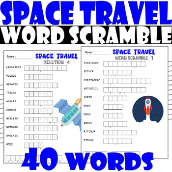 space travel word search