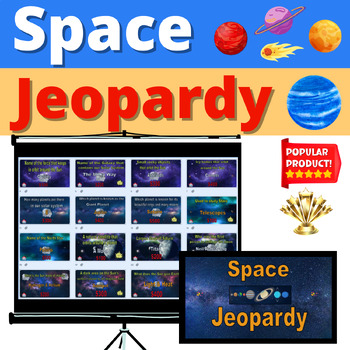 Preview of Space Trivia Jeopardy Activity May the 4th Astronomy Planets Moon Resource